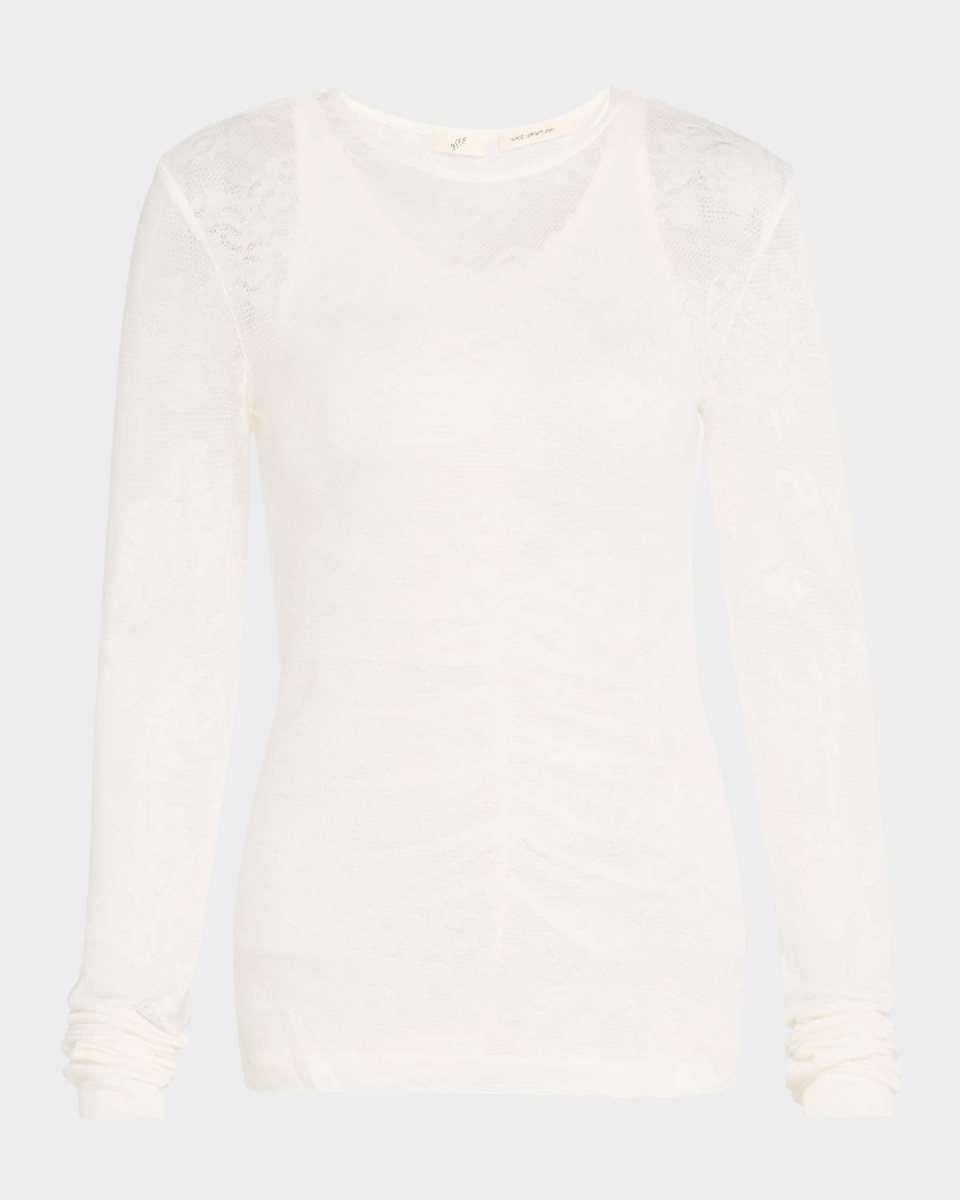 Chalet Long-Sleeve Top Layered With Ruched Tank